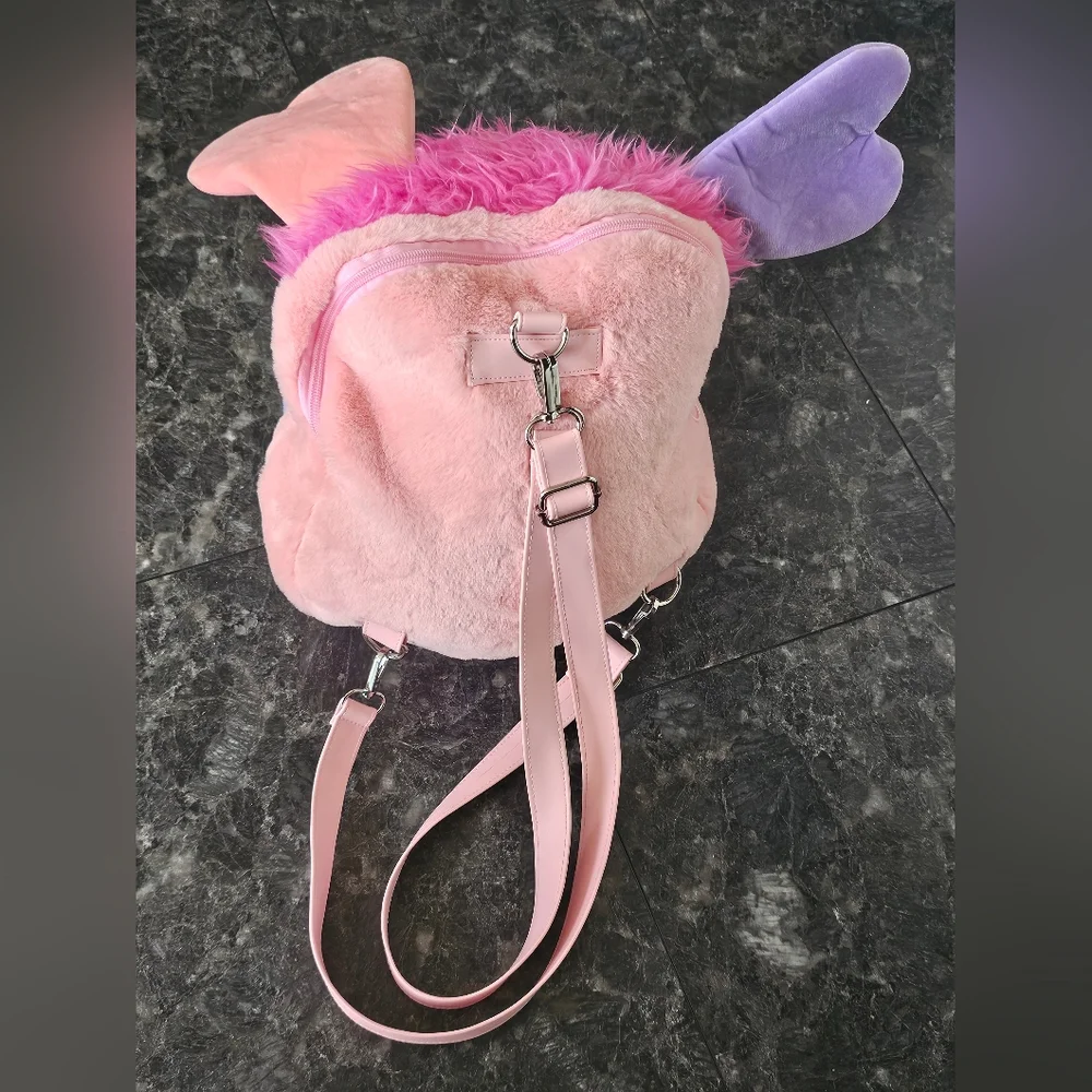 Dolls Kill Popples Plush Backpack Party Pink Purple Large 80s Retro Cartoon Bag